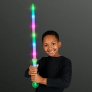FlashingBlinkyLights Electric Glow LED Staff Space Swords Set of 3