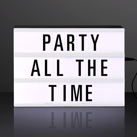 FlashingBlinkyLights LED Cinematic Light Box with Letters & Emoji Symbols for DIY Light Up Sign