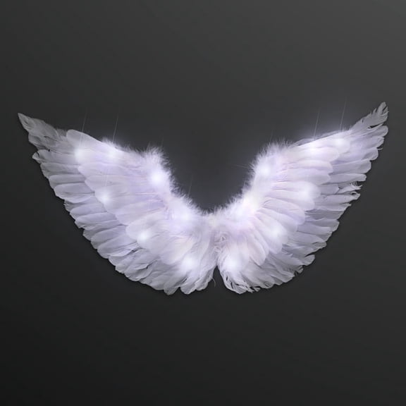 FlashingBlinkyLights LED Feather Angel Wings, Steady Lighting