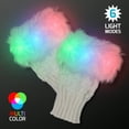 thumbnail image 1 of FlashingBlinkyLights LED Fuzzy Fingerless Glow Gloves, 1 of 6