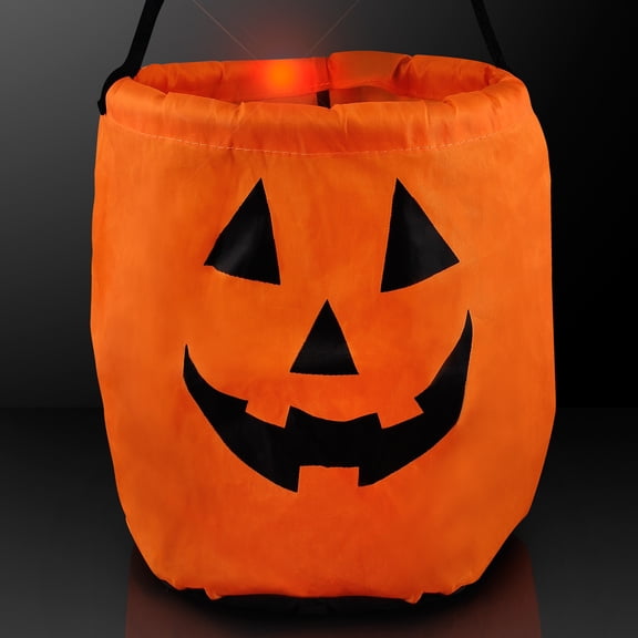 FlashingBlinkyLights LED Pumpkin Trick-Or-Treat Halloween Bag