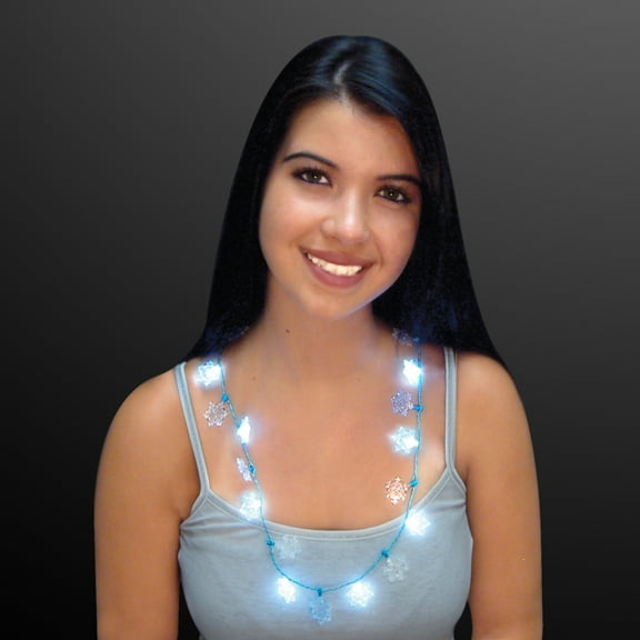 FlashingBlinkyLights LED Snowflakes String Lights Necklaces
