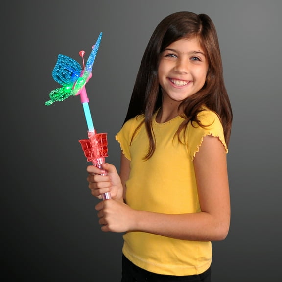 FlashingBlinkyLights Large Musical Blinking Butterfly Wands