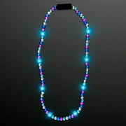 FlashingBlinkyLights Light Up Beaded Mardi Gras Necklace (Set of 12)