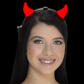 FlashingBlinkyLights Light Up LED Red Devil Horns Headband