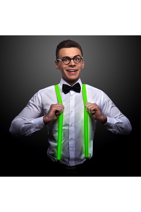 FlashingBlinkyLights Light Up LED Suspenders