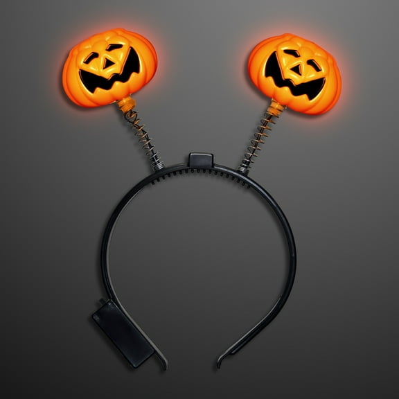 FlashingBlinkyLights Light Up Pumpkin Head Boppers Headband