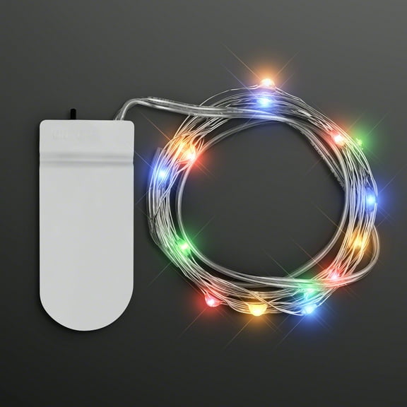 FlashingBlinkyLights Multicolor Fairy Lights, 20 LEDs, 80" Long - SKU NO: 12204-MLT