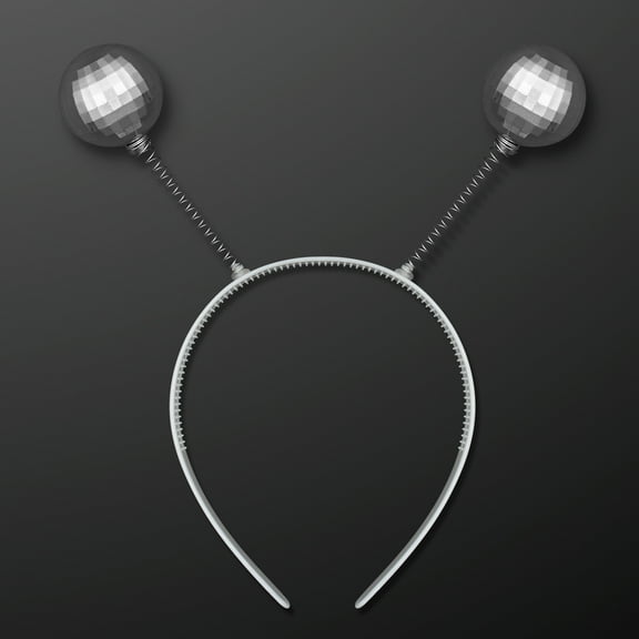 FlashingBlinkyLights Non-Light Up Disco Ball Head Boppers Headbands (Set of 12)