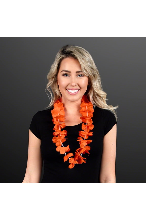 FlashingBlinkyLights Non-Light Up Flower Lei Necklaces (Set of 12)