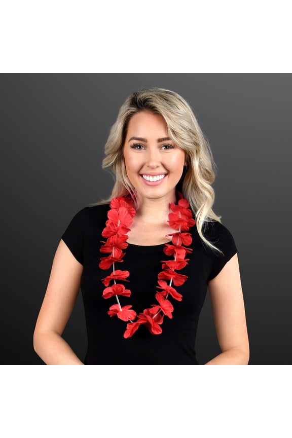 FlashingBlinkyLights Non-Light Up Flower Lei Necklaces (Set of 12)