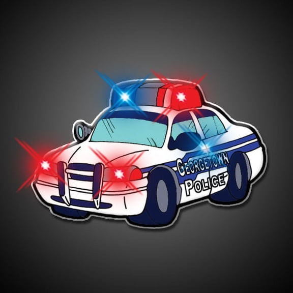 FlashingBlinkyLights Police Car Flashing Blinking Light up Body Lights Pins