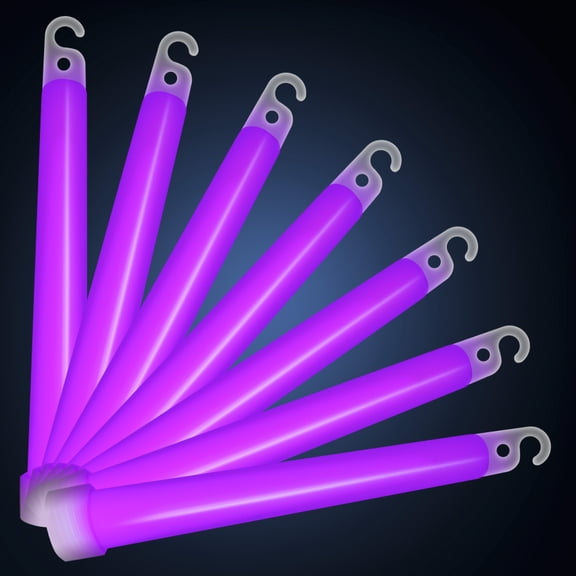 FlashingBlinkyLights Premium Purple 6" Glow Sticks (Box of 25)