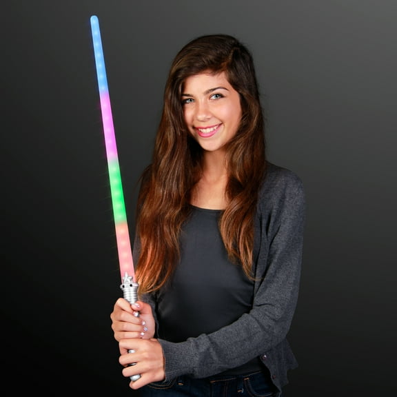 FlashingBlinkyLights Rainbow Light Up LED Saber Sword