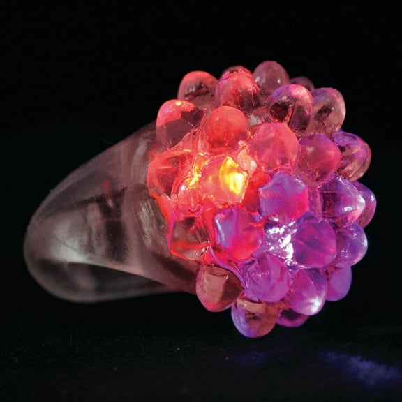 FlashingBlinkyLights Slow Color Change LED Soft Bubble Rings (Set of 24)