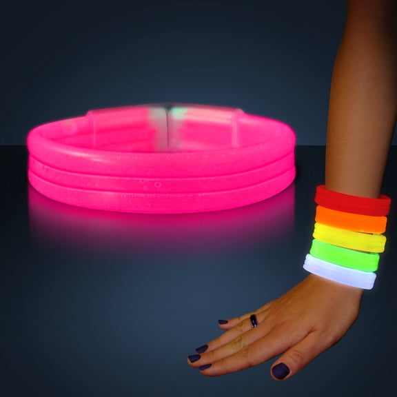 FlashingBlinkyLights Thick Glow Bracelet Bangles (Tube of 30)
