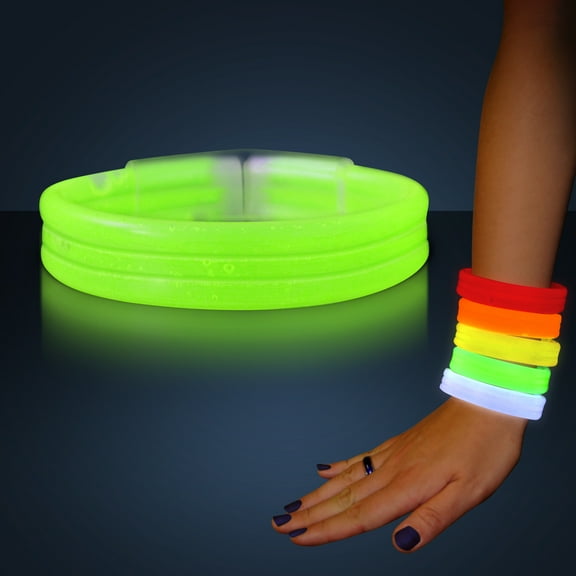 FlashingBlinkyLights Thick Glow Bracelet Bangles (Tube of 30)