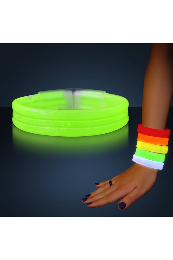 FlashingBlinkyLights Thick Glow Bracelet Bangles (Tube of 30)