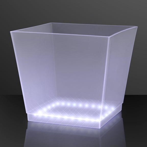 FlashingBlinkyLights White LED Chilled Frosted Ice Bucket