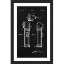 "Flashlight 1923 Black Paper" Framed Painting Print