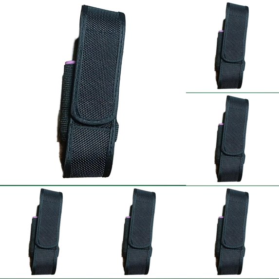 Flashlight Belt Pouch Carry Case Adjustable Flashlight Pouch Flashlight with Stretch Capability&Durable Nylon Flashlight Holster with Hidden Flashlight Case for Duty Belt 5/6PCS