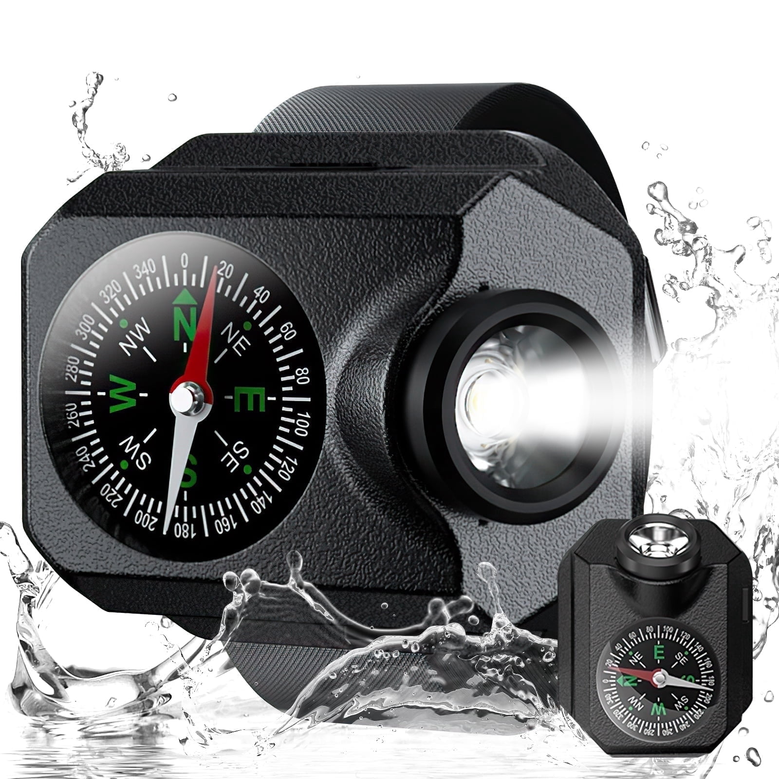 Compass Run Flashlight Compass Wrist Watch, Wrist LED Watch with Compass, Outdoor ...