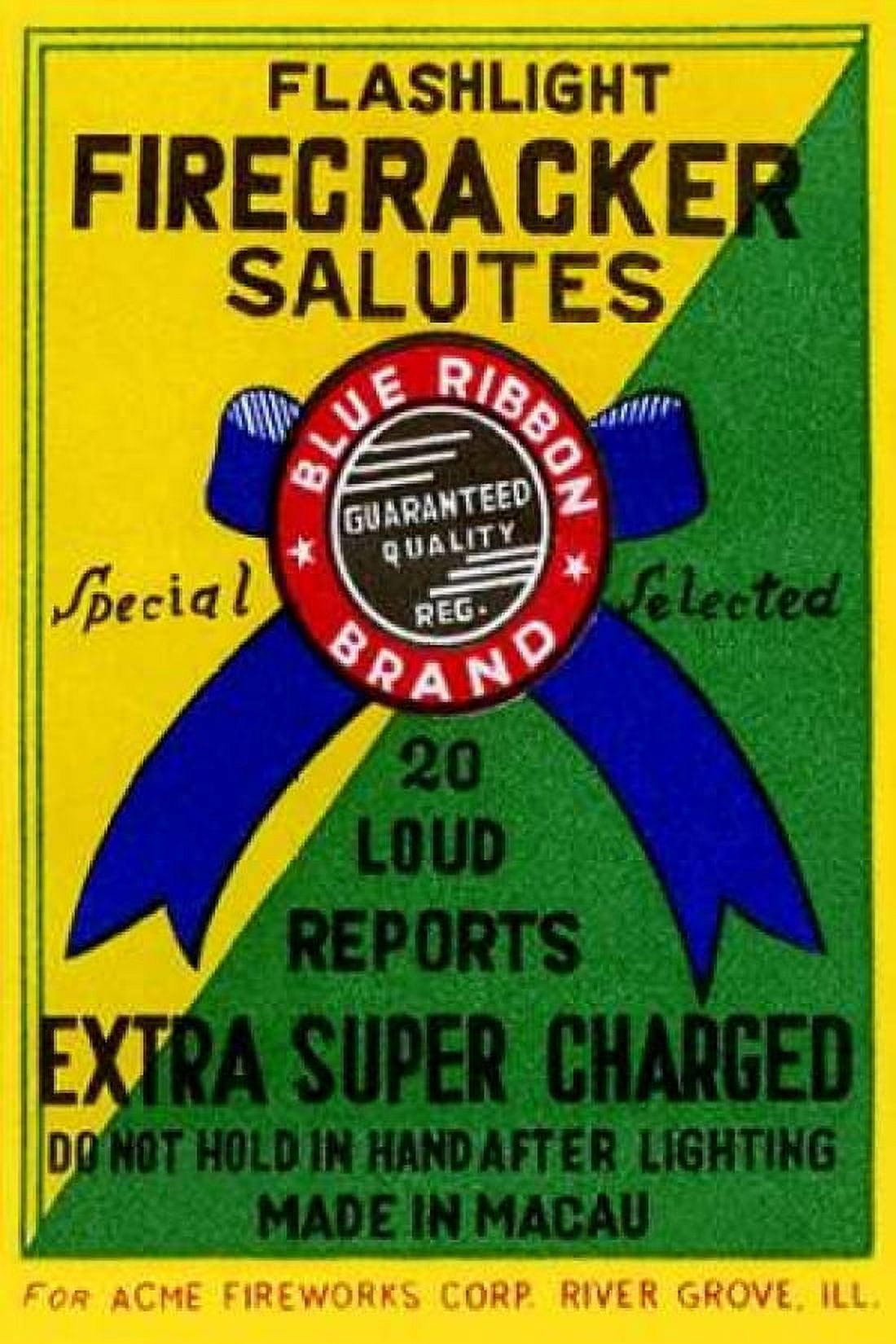 Flashlight Firecracker Salutes - Blue Ribbon Brand Canvas Art - Unknown (12 x 18)