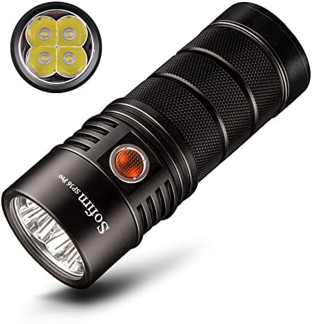 Flashlight High Lumens, 8000 Lumens Super Bright SP36 Pro Powerful Light USB C Rechargeable with 4*LED 5000K, Anduril 2.0 Programmable UI and Charging Cable（SP36Pro 5000k）$$
