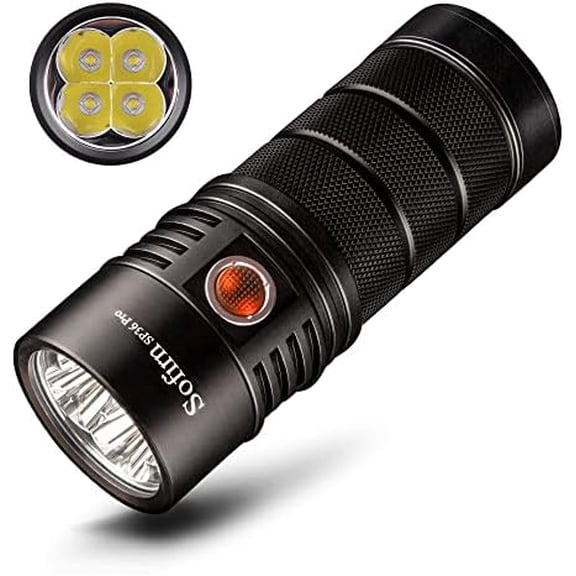 Flashlight High Lumens, 8000 Lumens Super Bright SP36 Pro Powerful Light USB C Rechargeable with 4*LED 5000K, Anduril 2.0 Programmable UI and Charging CableSP36Pro 5000k$$
