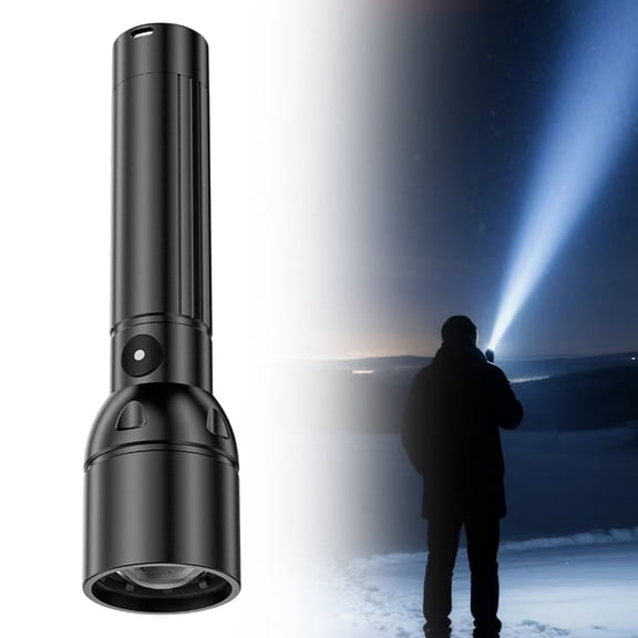Flashlight High Lumens Rechargeable - 800L Small Bright Flash Light with 12H Long Life,5 Modes,Zoomable,Pocket Powerful LED Tactical Flashlights for Home Emergency Camping Outdoor Rescue