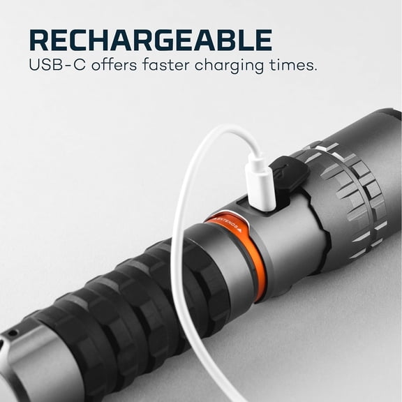Flashlight | High Lumens, Rechargeable COB Work Light & LED Flashlight, Waterproof, Magnetic Base, Great for Camping & Hunting, Includes Charging Cable