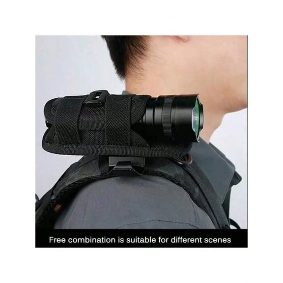 Flashlight Holster Belt Case Durable Hunting Light Accessories Survival Gear 360 Rotatable Leather Holder