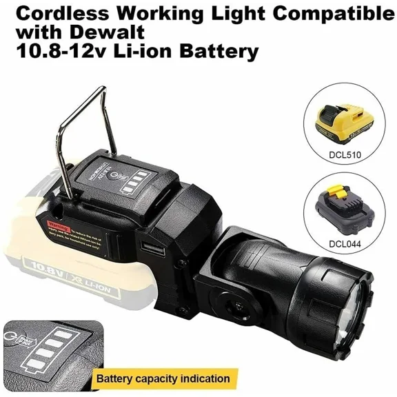 Flashlight LED Work Light DCL510 Replacement For DeWalt 12V MAX Li-lon Battery
