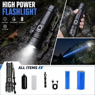 best rechargeable long throw flashlights Lumintop Lumintop PK90 SFT-90X LED Range Search Flashlight 5600 Lumens 1500M Focused Beam IPX8 Waterproof USB-C Fast Charging 33140 Li-ion Batter lumen Low setting for extended tasks 2026 Wuben X1Pro 12300 Lumens