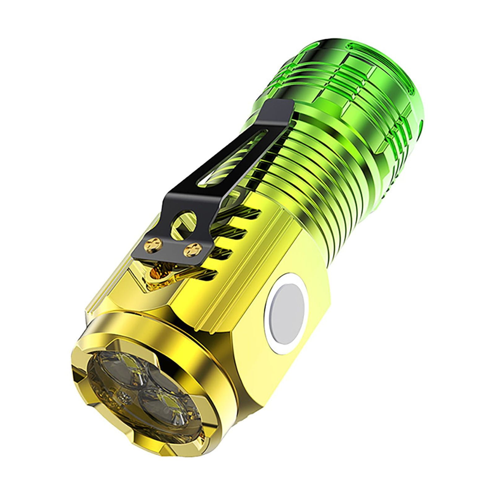 Flashlight Super Bright Mini Flash Three Eyed Abs Flashlight Hat Clip 