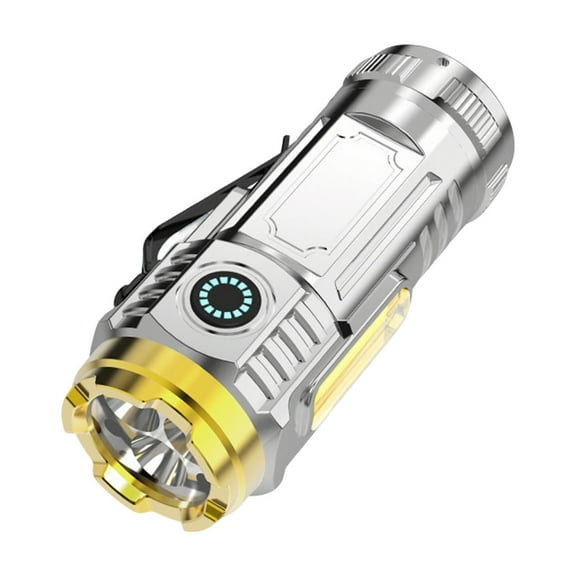 Flashlight Super Bright Mini Flash Three Eyed ABS Flashlight Hat Clip Light