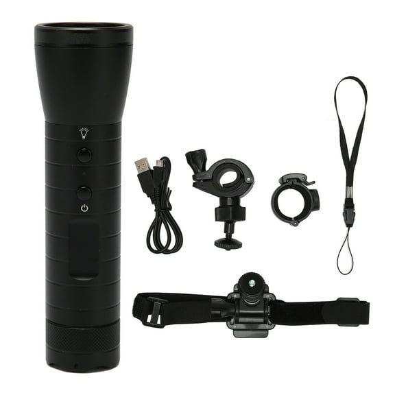 Flashlight Video Camera 1080P 5 Lighting Modes 2200mAh 120 Degree Wide Angle IP66 Waterproof LED Flashlight Recorder
