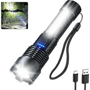 Flashlights High Lumens Rechargeable, 1,000,000 Lumen Super Bright Led Tactical Flashlight Battery Powered Handheld Flash Light with 7 Light Modes, USB C, Waterproof, Zoomable