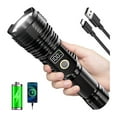 thumbnail image 1 of Flashlights High Lumens Rechargeable, 1000000LM LED Super Bright Flash Light, Zoomable Linternas with LCD Digital Display, 5 Mode, Waterproof, Powerful Tactical Flashlight for Emergencies Camping Gift, 1 of 8