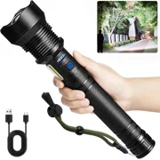 Flashlights High Lumens Rechargeable, 990,000 Lumens Super Bright Led Flash Light, 7 Modes with COB Light, IPX6 Waterproof, Handheld Powerful Flashlight for Home, Camping, Emerge cies