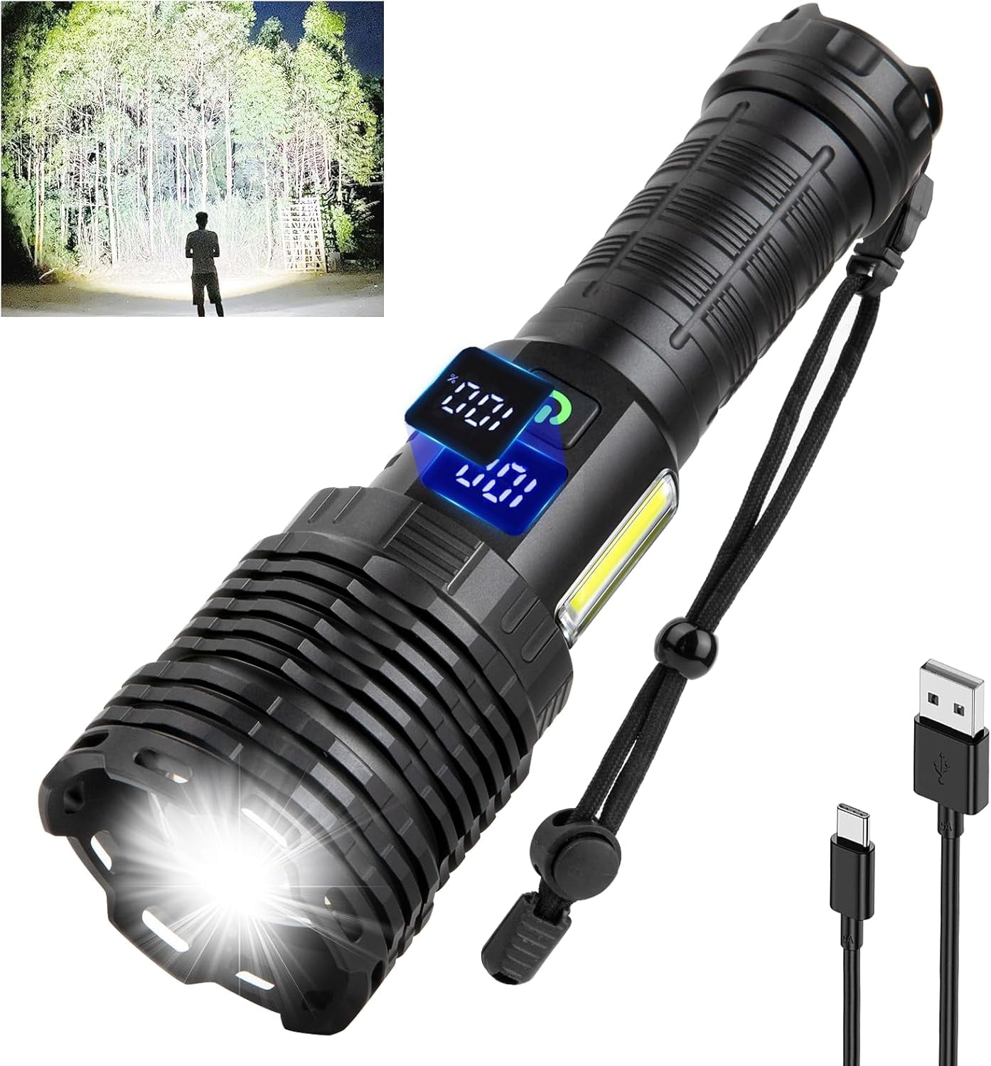 Flashlights High Lumens Rechargeable Led - 990,000 Lm Super Bright ...