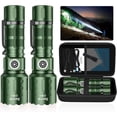 thumbnail image 1 of Flashlights High Lumens Rechargeable, Super Bright Long Range Small Powerful Flashlight, 6 Modes LED Tactical Pocket Waterproof Flash Light for Home Emergency (2, Green), 1 of 9
