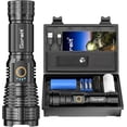 thumbnail image 1 of Flashlights LED High Lumens Rechargeable, 20,000 Lumens XHP70.2 Super Bright Flashlight, Flash Light Battery Powered, Powerful Handheld Flashlight with holster for Emergency Camping Hiking Gift, 1 of 6