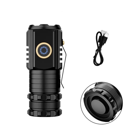Flashlights Light Source Super Bright Rechargeable Flame Effect, 2000 Lumens 300M Range Mini Handheld Light, USB-C Portable Handheld Light for Camping Hiking Emergency