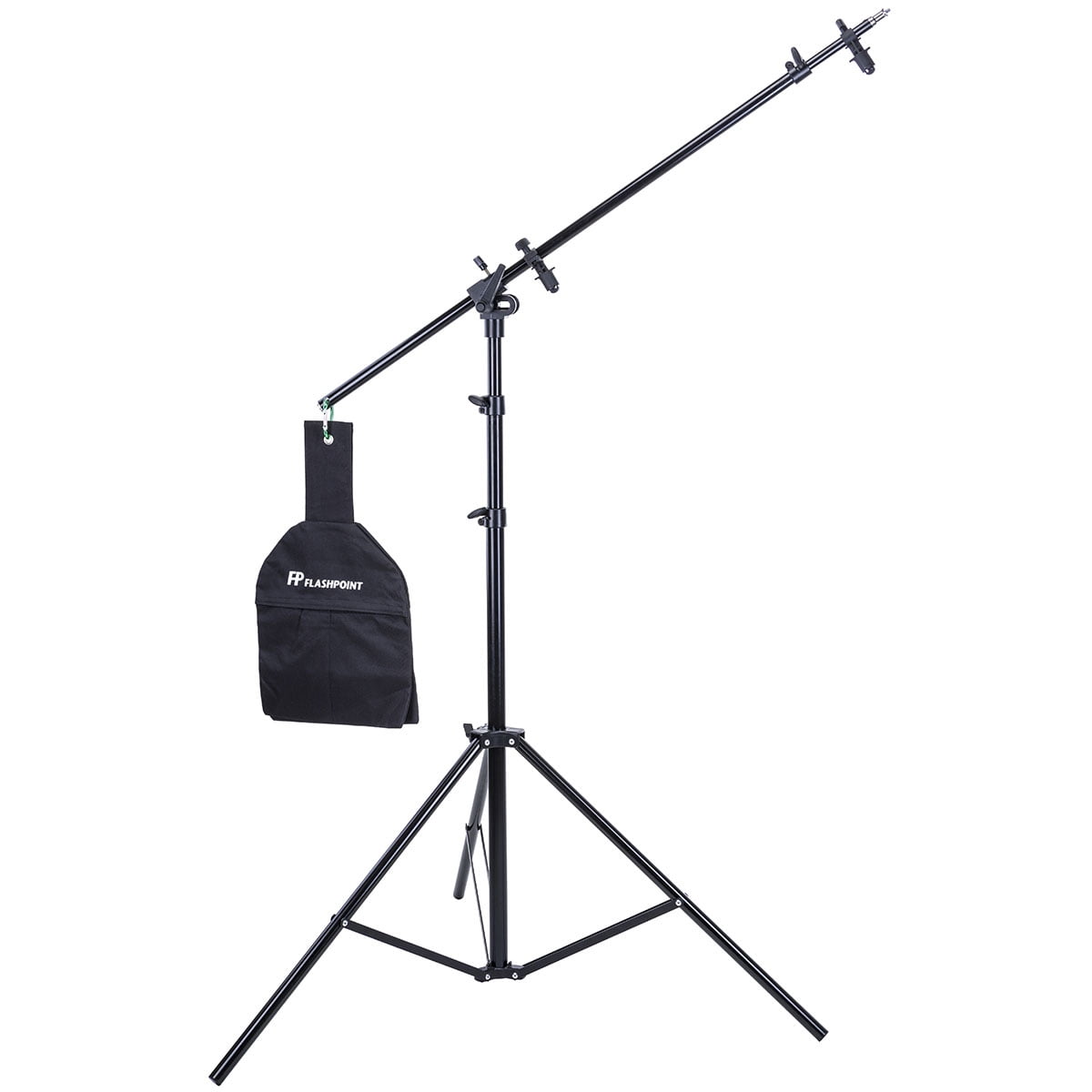 Large Flash Stand Flashpoint 11.5' Aluminum 5 Section Super Light Stand with Boom ...