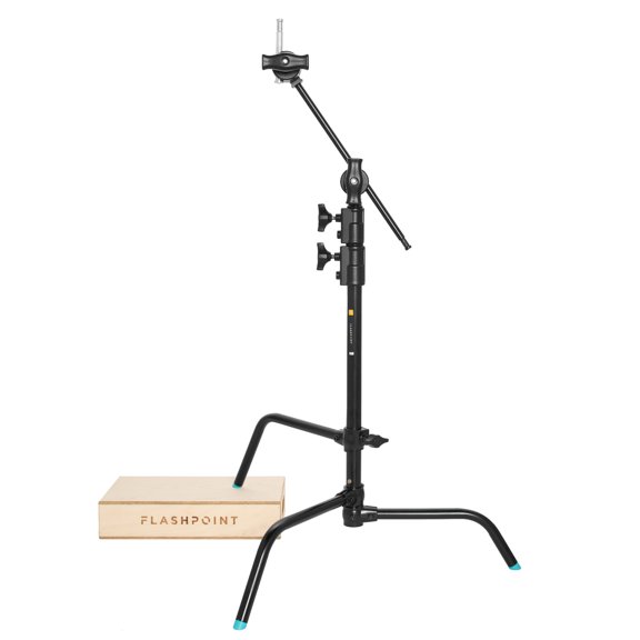 Flashpoint 20" Quick Sliding Leg C-Stand Kit with 2.5" Grip Head & 20" Grip Arm (Black)