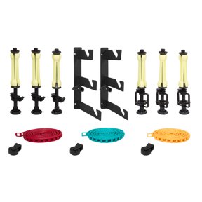 Flashpoint Background Holder Triple Hook, Pair, Black, Bundle with 3x TeleDrive with Chain
