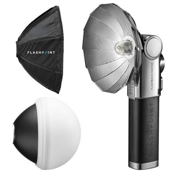 Flashpoint FlashBack Lux Master Retro TTL Camera Flash Kit with Octa Softbox & Reflector with Dome