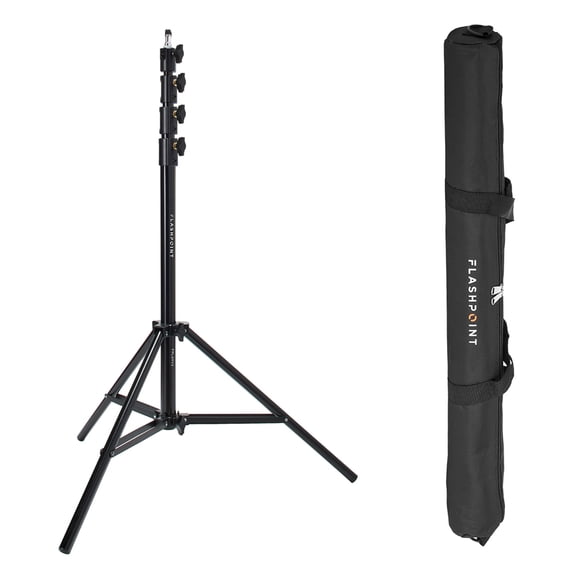 Flashpoint Pro Heavy-Duty Air-Cushioned Light Stand (Black, 9.5')