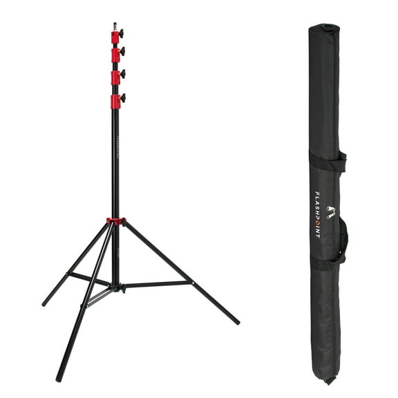 Flashpoint Pro Heavy-Duty Air-Cushioned Light Stand (Red, 13')